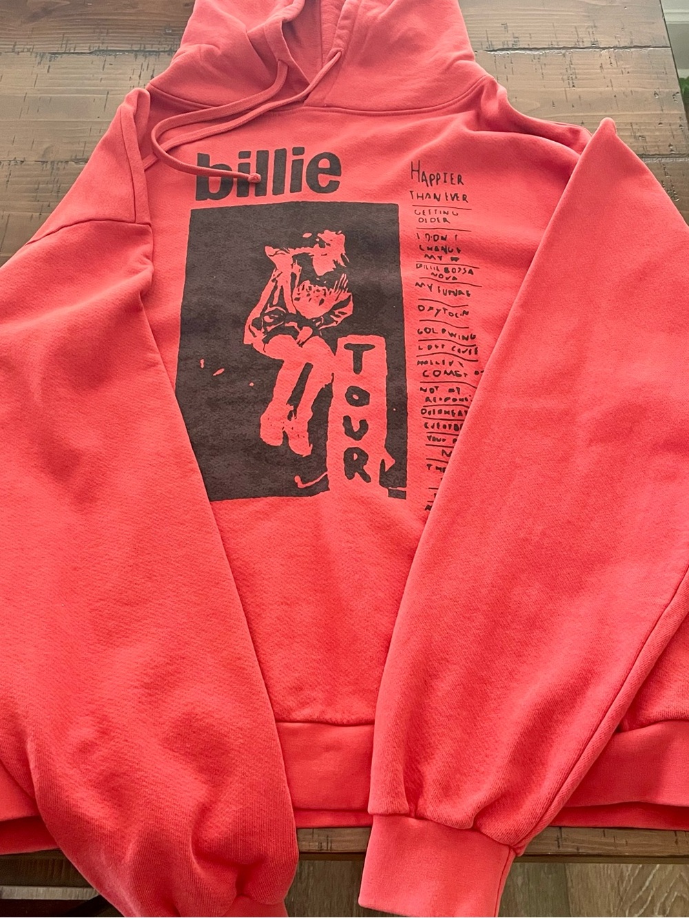 Billie Eilish Coral Tour Hoodie - Women's Pullover Sweatshirt